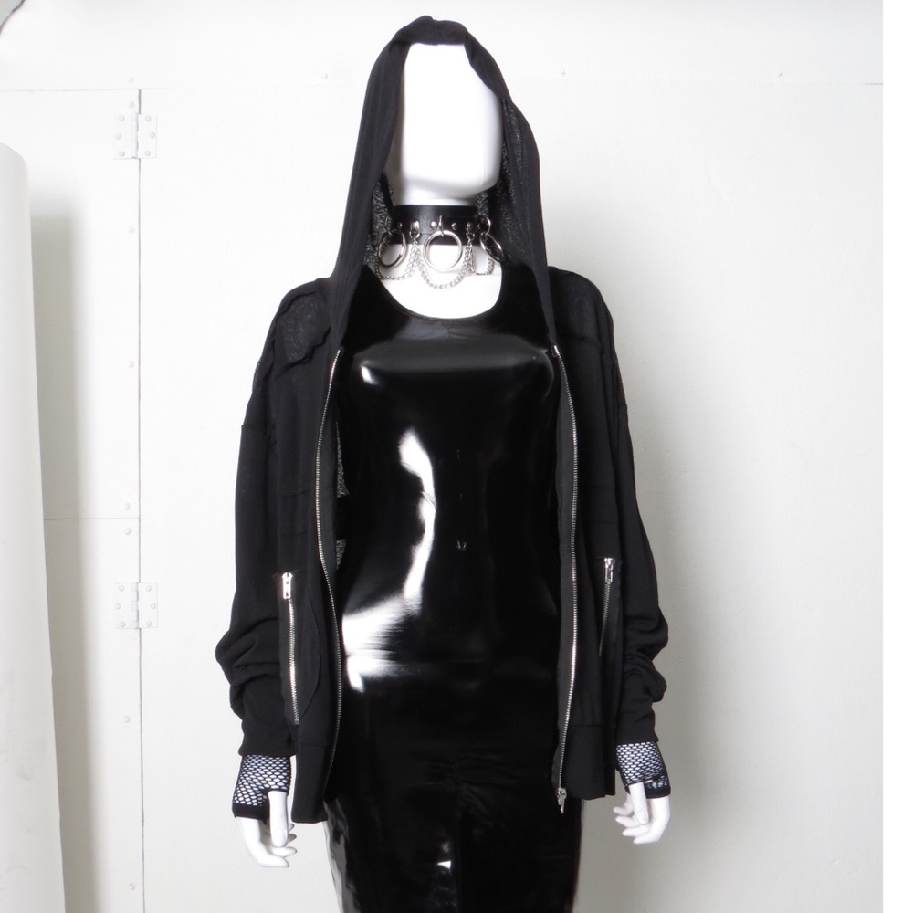 Sheer Crepe Hoodie - Picture 3 of 8